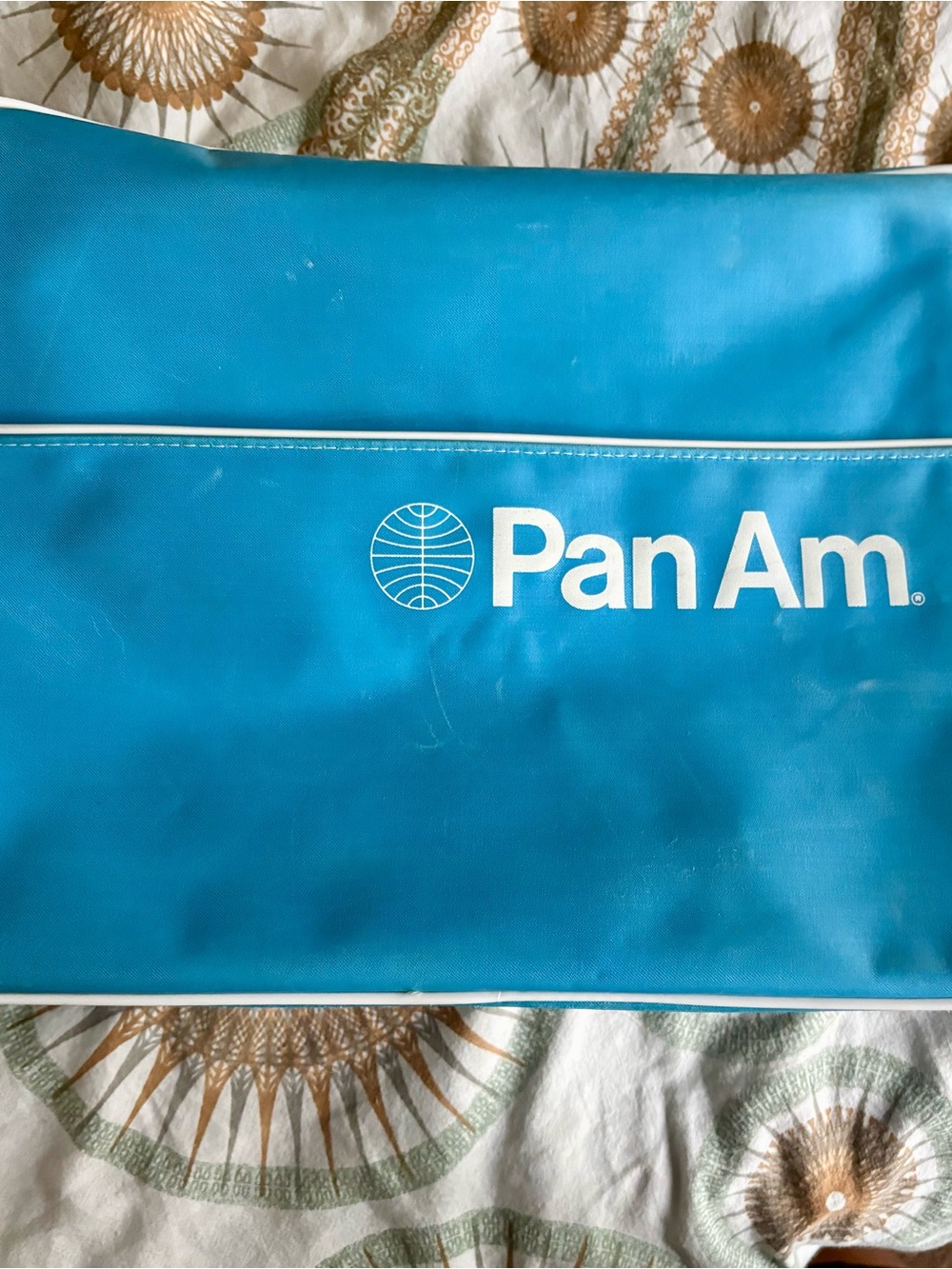 Pan Am Turquoise Satchel Bag - Vintage Mid Century Style